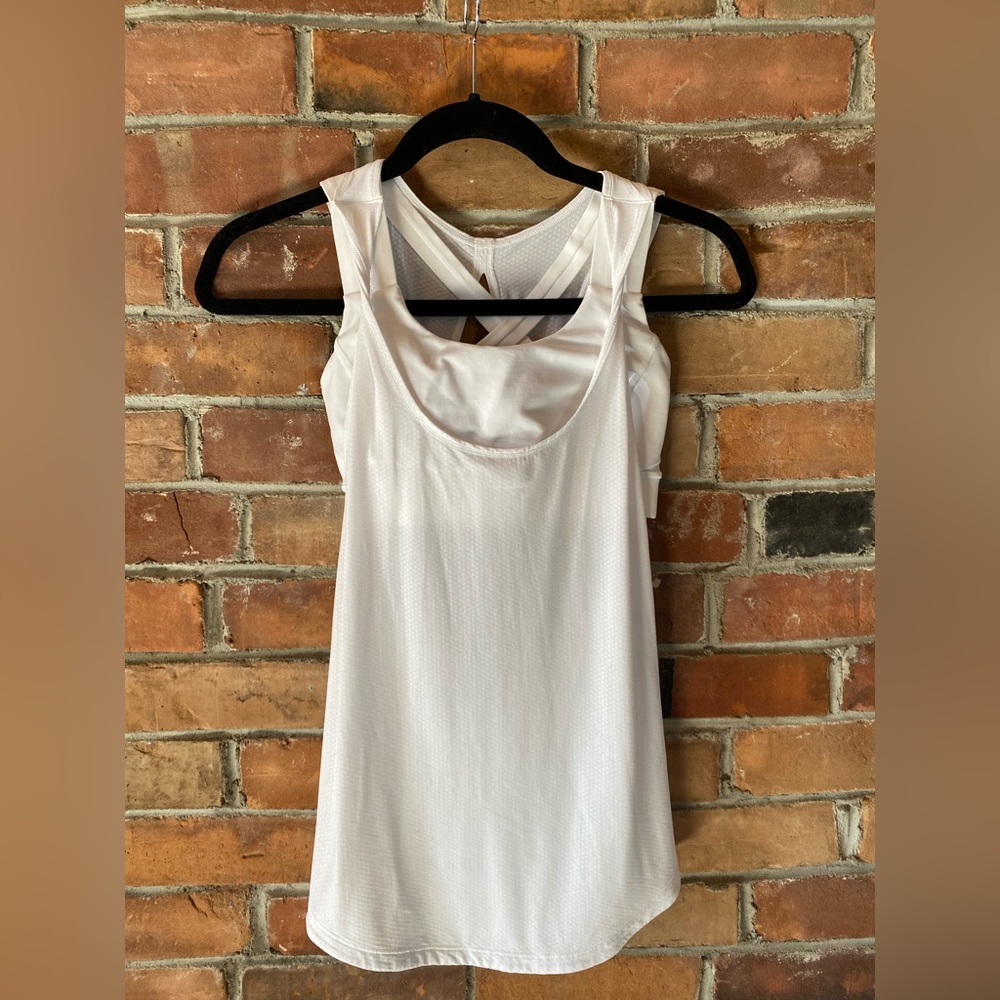 LULULEMON ready & go tank white size 4 support tank & strappy back bra duo - Picture 4 of 10